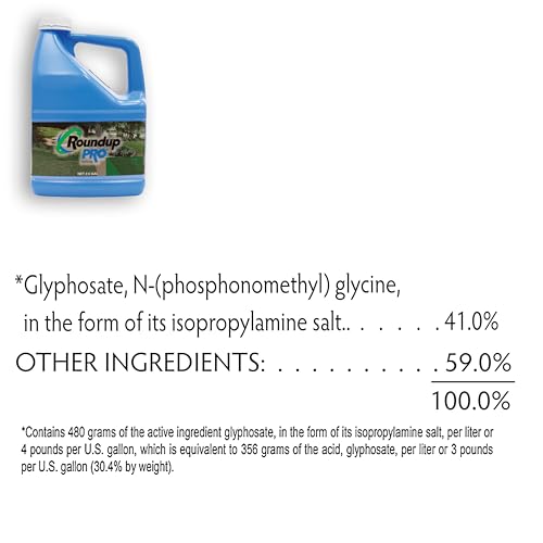 Roundup Pro Herbicide Industrial Weed Control for Annual and Perennial Weeds Such As Woody Brush, Trees, and Vines, 2.5 gal.