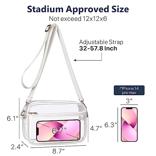 PACKISM Daisy Printed Clear Purse - Stylish Clear Bag for Stadium Events, PU Leather & PVC, Country Concert Outfits for Women, Brown