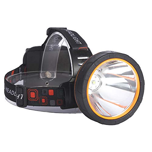 Yongkist Coon Hunting Light Super Bright Headlamp Rechargeable Ergonomic LED Spotlight Head Torch with Power Supply Waterproof Flashlight for Outdoor Camping Fishing Hunting Hiking (White Light)