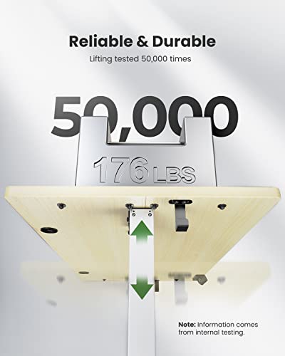 Marsail Electric Standing Desk, Adjustable Height Stand up Home Office Desk Large 55x24 Inch Sit Stand Computer Desk, with 4 Memory Presets, Headphone Hook,Cable Organizer, Black