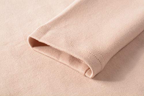 HieasyFit Women's Soft Cotton Turtleneck Top Basic Long Sleeve Pullover Violet L