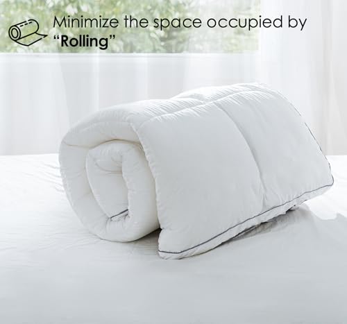 Marine Moon Twin Mattress Topper, Extra Thick Pillowtop, Cooling and Plush Mattress Pad Cover, 7D Down Alternative Fill,Soften Hard Bed