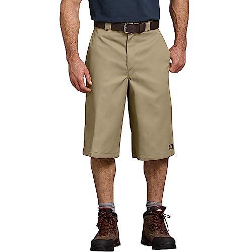 Dickies Men's 15 Inch Inseam Work Short With Multi Use Pocket, Khaki, 30