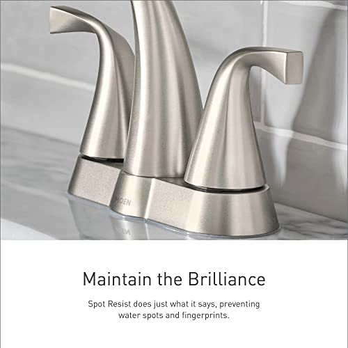 Moen Halle Spot Resist Brushed Nickel Shower Faucet Trim Set featuring Wide Showerhead and Shower Lever Handle with Posi-Temp Valve Included, 82971SRN