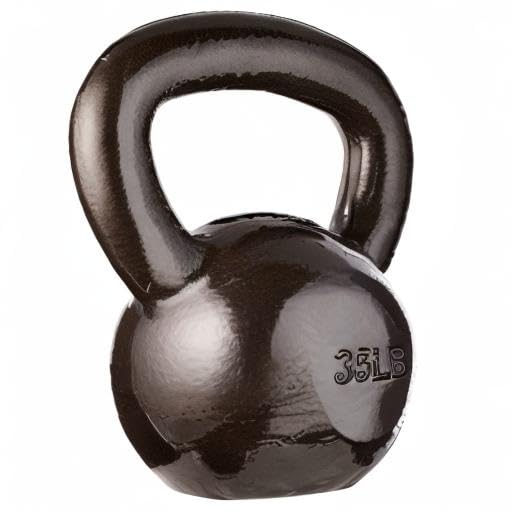 Amazon Basics Cast Iron Kettlebell, 35 Pounds, Black