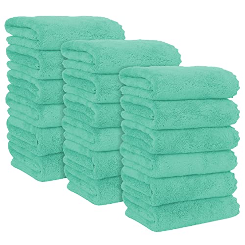 MOONQUEEN 6 Pack Premium Hand Towels - Quick Drying - Microfiber Coral Velvet Highly Absorbent Towels - Multipurpose Use as Hotel, Bathroom, Shower, Spa, Hand Towel 16 x 28 inches (Plum)