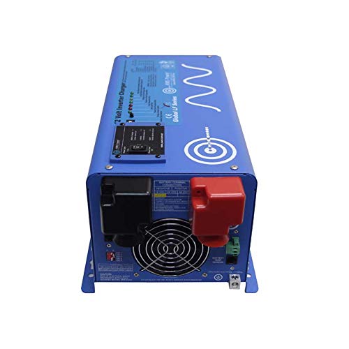 AIMS PICOGLF10W12V120VR 1000 Watt and 3000 Watt Surge 12 VDC Input to 120 VAC Output Pure Sine Inverter Charger Backup Power