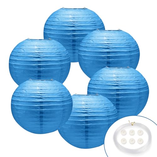 6Pack Print Burlap Paper Lanterns,8Inch Chinese/Japanese Paper Lanterns Decorations with Hooks and String,Hanging Round Farmhouse Classroom Decor for Birthday,Outdoor,Party(Print Burlap,6pack)
