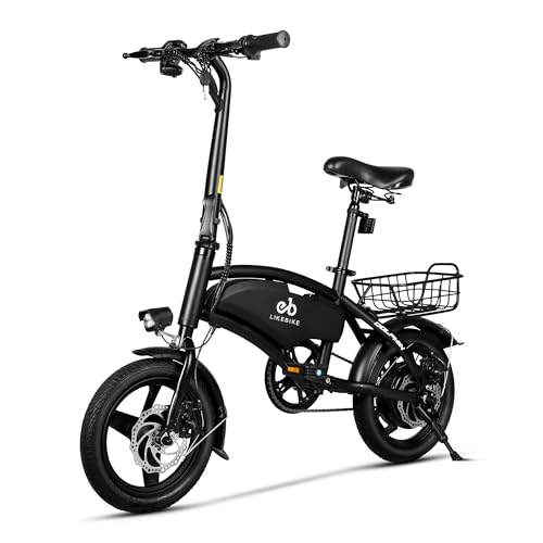 Electric Bike, 250W Brushless Motor(Peak 540W), 280.8WH Hidden Lithium-Battery, 3 Levels Assist, Dual Disc Brakes, 14" Mini Folding Ebikes for Adults and Teens Commuter Black,UL 2849 Certified