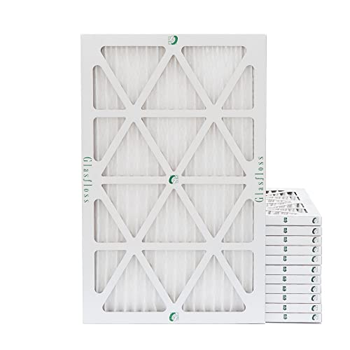 Glasfloss 16x25x1 MERV 10 AC & Furnace Air Filters. Case of 12. Actual Size: 15-1/2 x 24-1/2 x 7/8