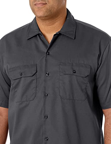 Dickies Men's Big & Tall Short Sleeve Work Shirt, Black