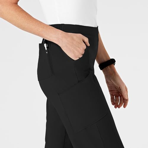 WonderWink W123 Women’s Flat-Front Double Cargo Pant — Galaxy Blue, 1X Tall