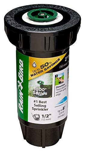 Rain Bird 1802AP4PRS Pressure Regulating (PRS) Professional Pop-Up Sprinkler, Adjustable 0 - 360° Pattern, 3' - 4' Spray Distance, 2" Pop-up Height