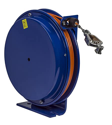 Coxreels - SD-35 Retractable Static Discharge Cable Reel - EZ-SD Series - Non Combustible Grounding Reel for Electrical Work - Galvanized Cable - Fits 35 Inch Hose - 11x3.88x11.5 Inches
