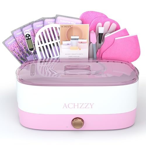 Achzzy Paraffin Wax Machine for Hands and Feet, 4000ml Paraffin Bath, Paraffin Wax Warmer with Refills, Nourishing and Moisturizing, Professional-Grade Spa Treatment for Soft and Smooth Skin (Purple)