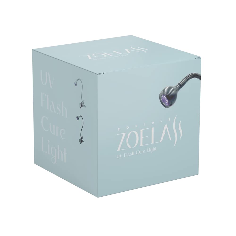 ZOELASS Upgraded Big Chip 395nm UV LED Black Light fixtures with Gooseneck and clamp for UV Gel Nail and Ultraviolet Curing, Portable UV Blacklight 5V USB Input (Black 2W)…