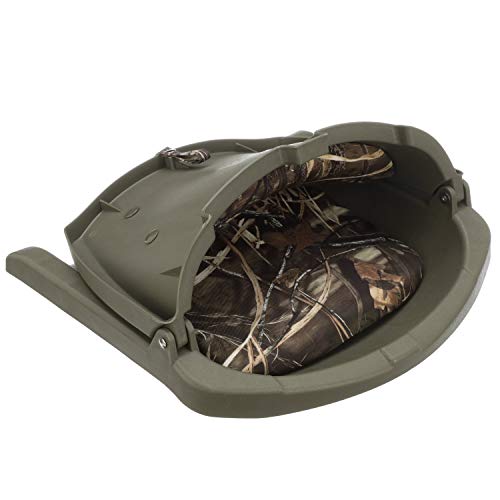 Attwood 98391GNMX Padded Boat Seat, Camouflage, Molded Plastic Frame, 20 Inches W x 17 Inches D x 12 Inches H