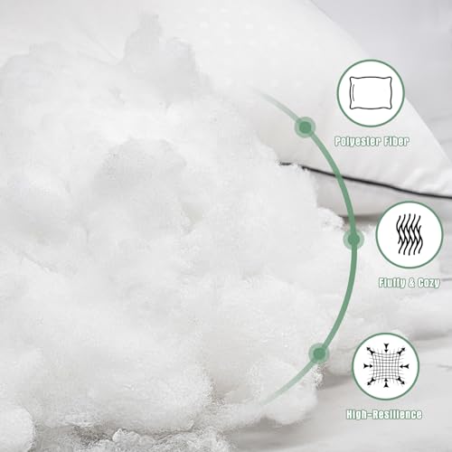 Higoom Standard Size Bed Pillows for Sleeping Set of 4,4 Pack Great Support Luxury Hotel Pillows for Side,Stomach and Back Sleepers.