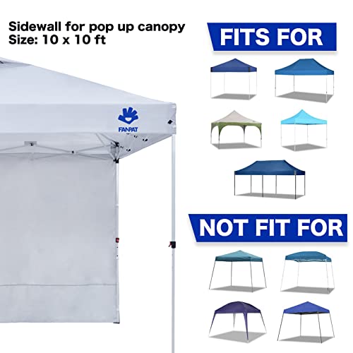 Fanpat Instant Canopy Tent Sidewalls for 10x10 Pop Up Canopy Waterproof, 99% UV Protection, 3 Piece Sidewalls, Orange(3PCS Sidewall Only, Canopy Tent NOT Included)