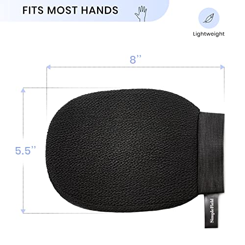 SimpleField Korean Exfoliating Mitt for Remove Dead Skin. 100% Viscose Deep Kessa Exfoliating Glove for Body Scrub, Keratosis Pilaris and Self Tanning. Easily Smooth Skin Surface. (1 Piece)