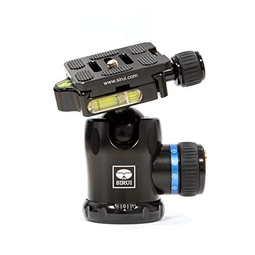 SIRUI AM-01 Aluminum Ball Head, Professional Tripod Head with Panorama Base,TY-50 Arca Quick Release Plate, Max Loading 44lbs/20kg (K-10X)