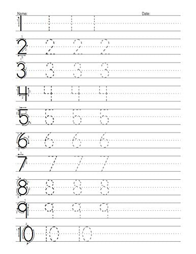 Handwriting Practice Book for Kids Ages 6-10 : Printing workbook for Grades 1, 2 & 3, Learn to Trace Alphabet Letters and Numbers 1-100, Sight Words, ... and Math Drills for Grades 1, 2, 3 & 4)