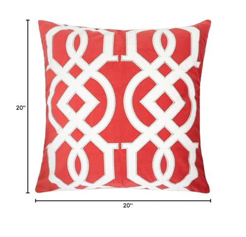 Homey COZY 71149-Jessica Accent Pillow, Single, Coral