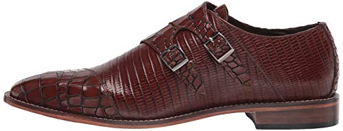 STACY ADAMS mens Toscano Cap Toe Double Monk Strap Loafer, Black, 7 US
