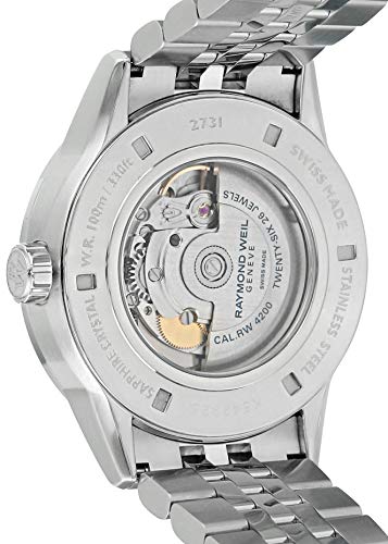 RAYMOND WEIL Freelancer Men's Automatic Watch, Black Dial, Stainless Steel, 42 mm, (2731-ST-20001)