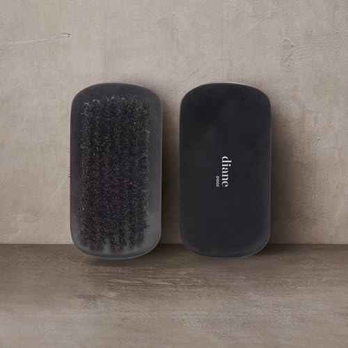 Diane 100% Boar Bristle Curved Military Wave Brush for Men and Women – Soft Bristles for Fine to Medium Hair – Use for Detangling, Smoothing, Wave Styles, Soft on Scalp, Restore Shine and Texture