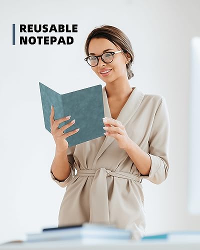 Mehaving Portable Small White Board Dry Erase Board, Reusable 9.5 * 6.6in Notebook Memo, Office Home Supplies Desk Accessories MH760 (Black)