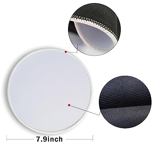Mouse Pad,Stained Glass Window Jesus with Sun Funny Round Mousepad with Design,Small Non-Slip Rubber Gaming Pads,Office Dorm Computer Laptop Mouse pad 7.9 x 7.9 Inch Christian Gifts