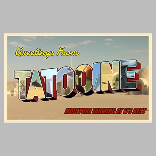 Star Wars Big & Tall Tatooine Post Card Men's Tops Short Sleeve Tee Shirt, Athletic Heather, Large