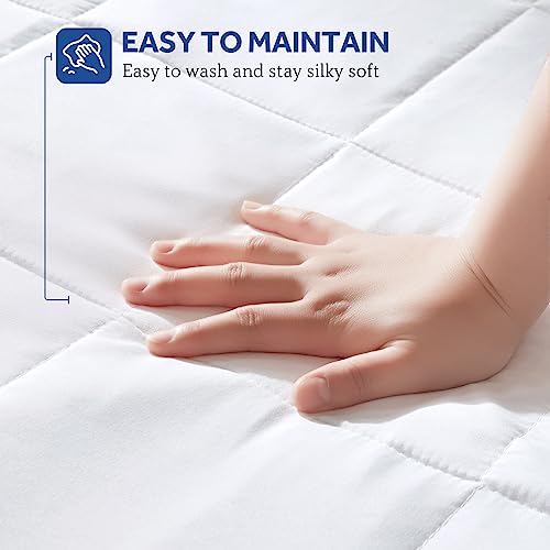 Sealy Electric Mattress Pad Twin Size, Heated Mattress Pad with 10 Heat Settings, Bed Warmer with Single Controller & Auto Off 1-12 Hours, Fit Up to 15 Inch, Machine Washable, 39"x75"