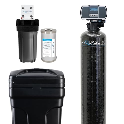 Aquasure Harmony Series 30,000 Grains Whole House Water Softener with High Performance Automatic Digital Metered Control Head | Reduces Hardness and Improves Water Quality | for 1-2 bathrooms