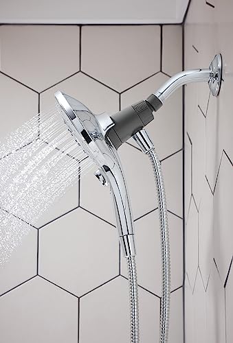 MOEN 26112 Engage Magnetix Six-Function 5.5-Inch Handheld Showerhead with Magnetic Docking System, Chrome
