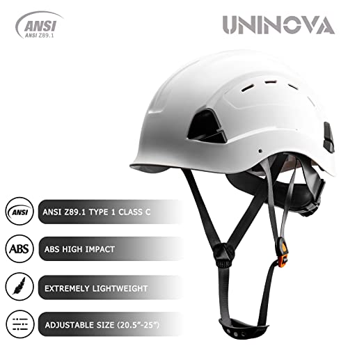 UNINOVA Safety Hard Hat - ANSI Z89.1 Approved Helmet Adjustable - 6-Point Ratchet Suspension, Perfect for Construction (05Blue)