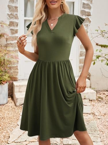 YATHON Black and White Dresses for Women 2024 Casual Spring Funeral Dresses for Women 2024 Aline Summer Dresses for Women 2024 Summer (YT227-Black Stripe,M)