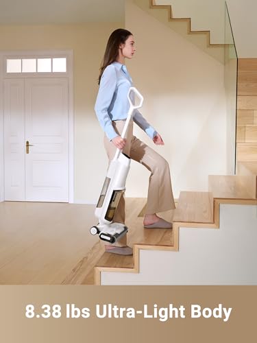 dreame Trouver K10 Wet Dry Vacuum Cleaner, Cordless Vacuum Mop with Self-Washing, 8.38lbs Lightweight Floor Washer, 30min Runtime, Edge Cleaning Great for Hardfloor, Specially Designed Twin Scraper