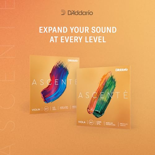 D'Addario Ascente Violin Strings - Violin Strings with Ball Ends, Synthetic Core - A312 1/2M - A String - 1/2 Scale - Medium Tension