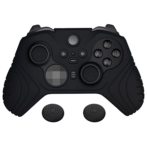 PlayVital Samurai Edition Anti Slip Silicone Case Cover for Xbox Elite Wireless Controller Series 2 Core, Ergonomic Soft Rubber Skin Protector for Xbox Elite Series 2 with Thumb Grip Caps - Purple