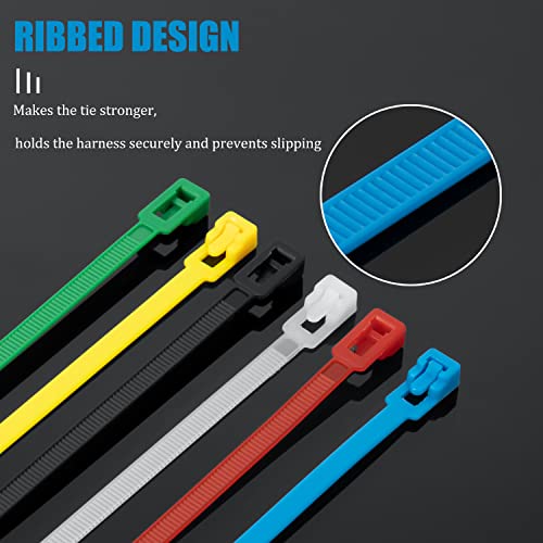XINGO 100PCS 8 inch Red Releasable Cable Zip Ties Adjustable Wire Cable Ties, Reusable Zip Ties Tie Straps For Multi-Purpose Use Indoor And Outdoor Plastic Tie Wire