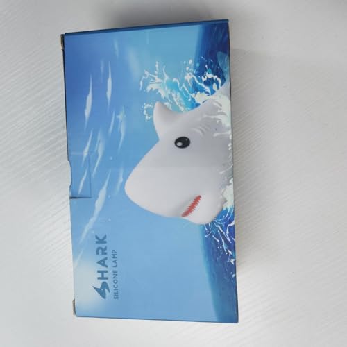 Tremdwoto Shark Night Light for Kids with 7 Colors, Rechargeable Squishy Silicone LED Nightlight Lamp as Birthday Christmas Gifts for Baby Boys Children Toddlers Tween Girls Nursery