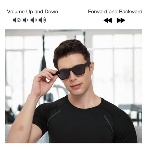 OhO Smart Glasses,Polarized Sunglasses with Bluetooth Speaker,Athletic/Outdoor UV Protection and Voice Control,Unisex