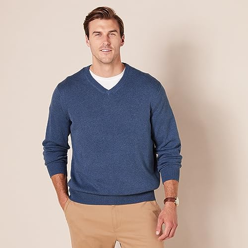 Amazon Essentials Men's V-Neck Sweater (Available in Big & Tall), Red, Small