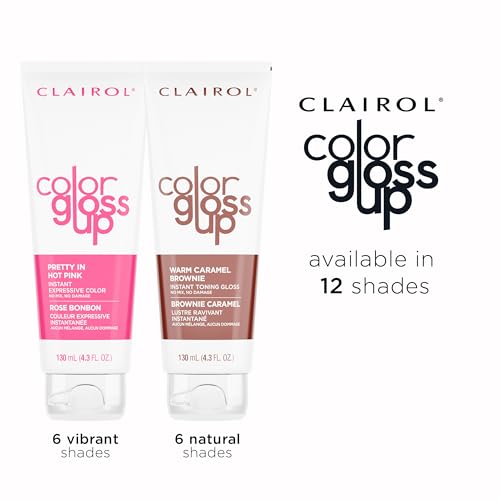 Clairol Color Gloss Up Temporary Hair Dye, Warm Caramel Brownie Hair Color, Pack of 1