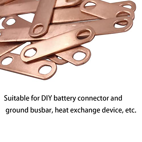 4PCS C110 Copper Flat Bar, 0.06" Thickness x 0.4" Width x 15.7" Length Copper Flat Bar Stock, 1.5mm x 10mm x 400mm Suitable for DIY Battery Connection, etc.