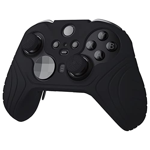 PlayVital Samurai Edition Anti Slip Silicone Case Cover for Xbox Elite Wireless Controller Series 2 Core, Ergonomic Soft Rubber Skin Protector for Xbox Elite Series 2 with Thumb Grip Caps - Purple