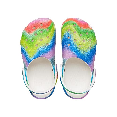 Crocs Classic Tie Dye Clogs (Little Big Kid), Multi Spray, 5 US Unisex