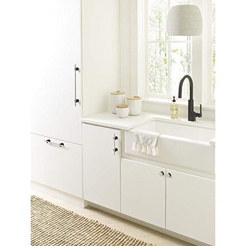 Amerock | Cabinet Pull | Matte Black | 3-3/4 inch (96 mm) Center to Center | Transcendent | 1 Pack | Drawer Pull | Drawer Handle | Cabinet Hardware
